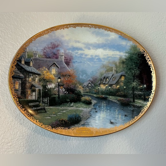 1994 Thomas Kinkade Plate “Lamplight Brooke” No. 6118 A. 1st issue in Coll. - Picture 1 of 11